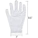 Amariver White Cotton Gloves, 6 Pairs 8.6'' Large Size Thicker Works Lining Gloves for Coin Jewelry Silver Inspection Formal Marching Band Parade, 12 Pieces Gloves in Total
