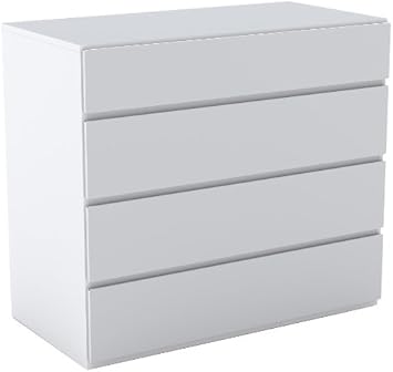 Nexera Blvd 4 Drawer Chest In White Lacquer Amp Melamine Amazon