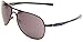 Oakley Men's OO4057 Plantiff Aviator Sunglasses, Matte Black Frame/Warm Grey Lens, 60mm Lens Width/140mm Arm/16mm Bridge