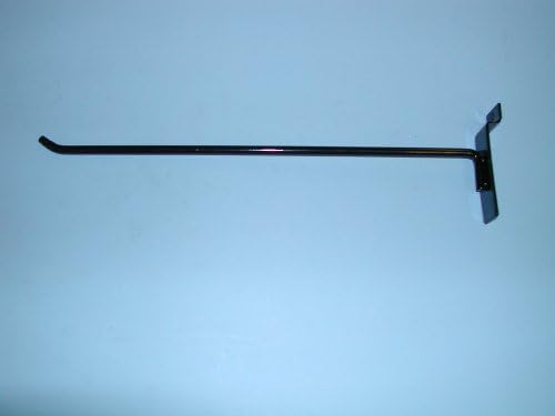 12" HOOK WITH 30 DEGREE TIP SLATWALL Case of 100-Black