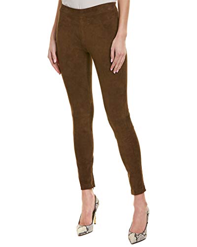 Vince Womens Zipper Suede Legging, S, Brown
