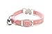 CHUKCHI Heart Bling Cat Collar with Safety Belt and Bell 8-11 Inches(Pink)