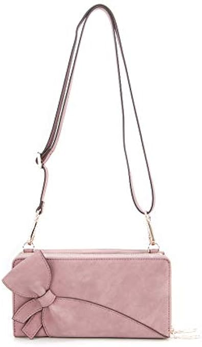 Amazon Mirise Yume お財布 ショルダー バッグ リボン 正規品 カナダ ブランド ヴィーガン レザー 軽量 ピンク ショルダーバッグ