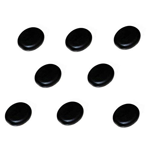 Autoark 8 PCS Black Large Basalt Hot Stone Set,Health and Fitness - Great for Spas,Massage Therapy,Relaxation,and More,AHK-055