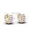 18k Gold Plated Crystal Stud Round Earrings for Girls Jewelry Little Hoop Earrings hoerGs0449