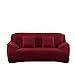 FORCHEER Stretch Couch Cover 3 Cushion Sofa Slipcovers Furniture Pet Protector for Living Room Spandex Smooth Fabric(Sofa, Wine Red)