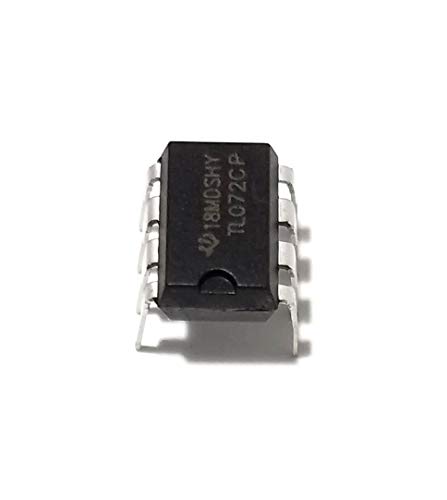 Texas Instruments TL072CP IC Operational Amplifier with Machined Socket (Pack of 1)