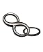 8 Shaped Business Premium Car Key Ring Chain Keychain Keyholder Organizer Buckle Clip with Detachable Loop(LB-KH-03, Space Gray)