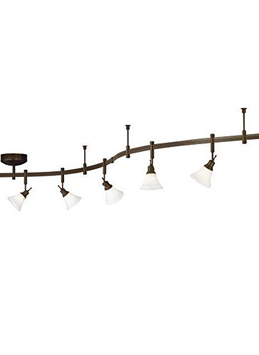 Tech Lighting 800RAL5CWZ, Casual Track Lighting Kits, 100 Watt Flexible System, Bronze
