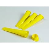 EpicSweetProducts - Flexible & Durable Food Grade Non-toxic Silicone Popsicle Yellow w/ Lid - Exclusive Recipe from EpicSweet