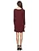 Kissky Women's Basic Long Sleeve Pockets Casual Swing Plain Tshirt Dress (M, Burgundy)