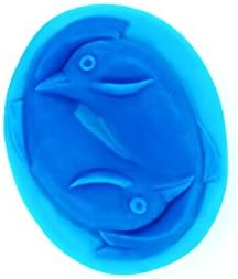 Embracing dolphins in yin-yang pose soap mold