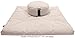 NATURAL Round Zafu + Zabuton Meditation Cushion Set - 100% Cotton - Organic Buckwheat Fill - Made in USA