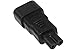 SF Cable, IEC C14 3 Prong Plug to C7 2 Prong Receptacle Power Plug Adapter