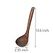 Axe Sickle Natural Straight Handle Wooden Spoon 10.6 inch Classic Wooden Tableware Kitchen Soup Spoon,Porridge Spoon, Kitchen Sauces Soups Cooking Tools 1pcs.