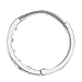 14k REAL White Gold 2mm Thickness CZ Channel Set Hoop Huggie Earrings (10 x 10 mm)