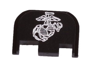 Back Plate for Glock with USMC logo (Mechanical Engraved)