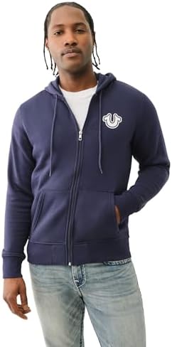 True Religion Mens Sn Jimmy Flatlock Denim Jacket, 2s Body Rinse