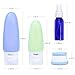 Valourgo Travel Bottles - Silicone Leakproof Refillable and Tsa Approved Travel Containers for liquids with Spray Bottle and a 20ml Jar for Shampoo/Lotion