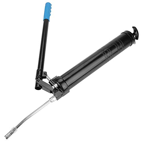 Grease Gun, 600cc Heavy Duty High Pressure Grease Gun Manual Level Hose Lubrication Tool - Thumbnail 3