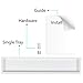 Wallniture Philly White Wall Shelf Kids Room Decor, Floating Book Shelf and Tray Toy Storage Organizer, 23.75
