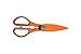 Utility Scissors with Magnetic Case (Orange with Gray Accents)