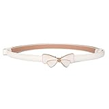 MoYoTo Women's Stylish Bowknot Buckle Thin Patent Leather Waist Belt For Dress