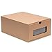 Nicely Neat Stackable Shoe Box Storage Organizer Case with Transparent Window - Men's Size, Set of 4