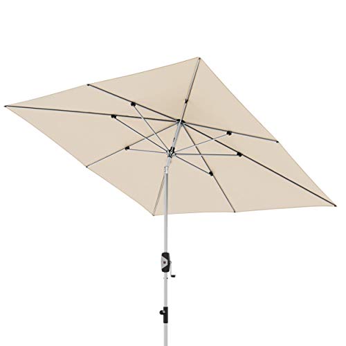 Knirps Sonnenschirm AUTOMATIC – Quadratischer Kurbelschirm – Modernes Design – Starker UV-Schutz – 240x240 cm…