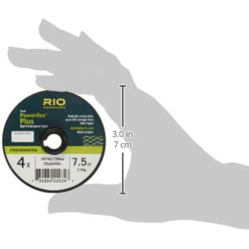 Rio Fly Fishing Tippet Power FlexPlus 3XTippet 50yd Tackle, Clear