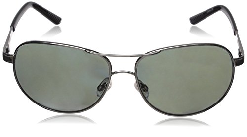 Suncloud Aviator Polarized Sunglasses, Silver Frame, Gray Polycarbonate Lenses