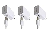 Samsung Travel Charger for Galaxy S3/S4/Note 2 & Other Smartphones, 3 Pack - Non-Retail Packaging - White