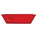 Creative Converting Square Plastic Serving Bowl, 11-Inch, Translucent Red - 0