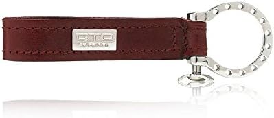 GTO London Ferrari Handcrafted Rubino Key Ring Ferrari Gallettone Red Leather Key Fob