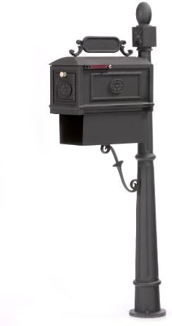 Contemporary Residential Curbside Cast Aluminum Mailbox with Paper Box Black Authentic * Original * Exclusive