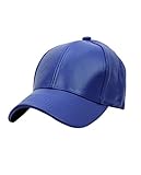 Unisex Adjustable Genuine Leather Baseball Cap Hat Made in USA-Royal Blue