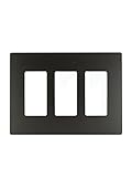 Legrand - PASS & SEYMOUR RWP263DBCC6 Radiant 3 Gang Screwless Plastic Wall Plate, Decorative wall plate, Dark Bronze