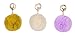 RufNTop 6 PCS or 12 PCS PomPom KeyChain Faux Bag Purse Charm Gold Ring Fluffy Fur Ball Car Key Ring or Handbag Accessories(6 PCS PASTEL MIX One Size)