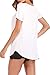 Fantastic Zone Womens Tops and Blouses Short Sleeve Tunics Plus Size Summer Shirts White XXL