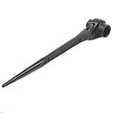 Estone 19mm/22mm Hexagon Scaffold Podger Ratchet Spanner Ratcheting Socket Wrench Tool