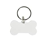 10 Pcs. White Blank POLYMER Bone Keychain Sublimation DYE Heat Transfer