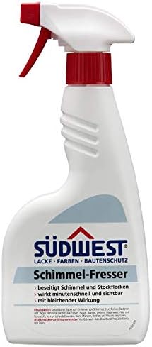 Sudwest Schimmelfresser Chlorhaltig Desinfektion Spray Zum Entfernen Abtoten Und Bleichen Von Schimmel Pilzen Stockflecken Algen Moos Fur Schimmelbefallene Untergrunde 250 Ml Spruhflasche Amazon De Drogerie Korperpflege