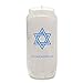 Ner Mitzvah 7 Day Memorial Candles, 3 Pack - Plastic Jar with Star of David - 6” Tall Pillar Candles for Religious, Prayer, Party Decor, Vigil and Emergency Use