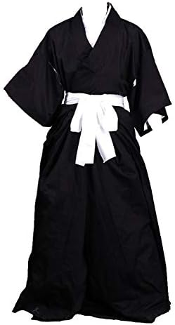 Chong Seng CHIUS Cosplay Costume Black Male Kimono Kurosaki Ichigo Shinigami Version 1