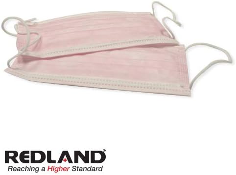 1,000 Pcs Premium (3-ply) Disposable Earloop Face Masks - Medical Grade- Surgical, Dental, Allergy, Cold, Flu Germ, Andeti- Dust, Airplane Travel - Pink - (FDA) Redland Dental Products