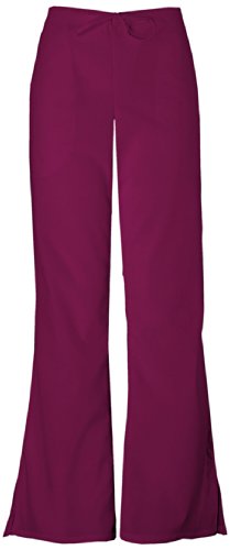 Cherokee Women's Workwear Scrubs Flare-Leg Drawstring Pant Wine XX-Large