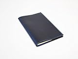 Blue Leather Notebook Cover for Moleskine Cahier Journal or Field Notes Full-Grain Horween Leather with Sky Blue Stitching Personalized with Initials or Name One Refill Included