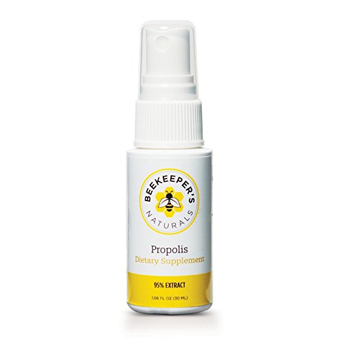 Bee Propolis - Immune Support - Sore Throat Spray - 100% MONEYBACK GUARANTEE from Beekeeper's Naturals - NA sourced premium 95% Propolis Extract - natural cold flu cough medicine - great for kids!
