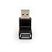 BSHTU USB 3.0 Adapter 90 Degree Right Angled Gender Changers USB Connector Type A Vertical Male to Female Extender L-Shape Plug 2Pcs (UP)