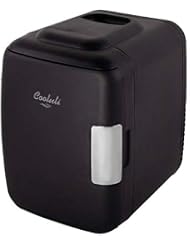 Cooluli Mini Fridge for Bedroom - Car, Office Desk & Dorm Room - Portable 4L/6 Can Electric Plug In Cooler & Warmer for Food, Drinks, Skincare Beauty & Makeup - 12v AC/DC & Exclusive USB Option, Black